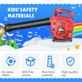 2 in 1 Toy Bubble Leaf Blower, Gardening Tool Set with Realistic Sound and Wind